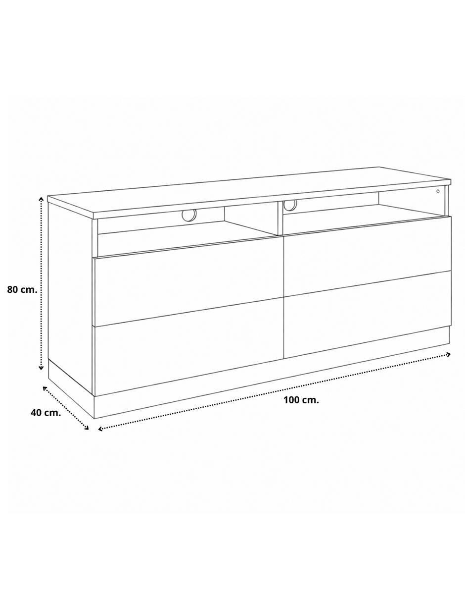 Mueble de TV armable de melamina 7