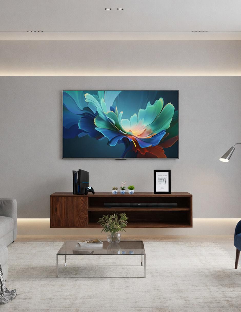 Mueble flotante para TV armable de melamina 4