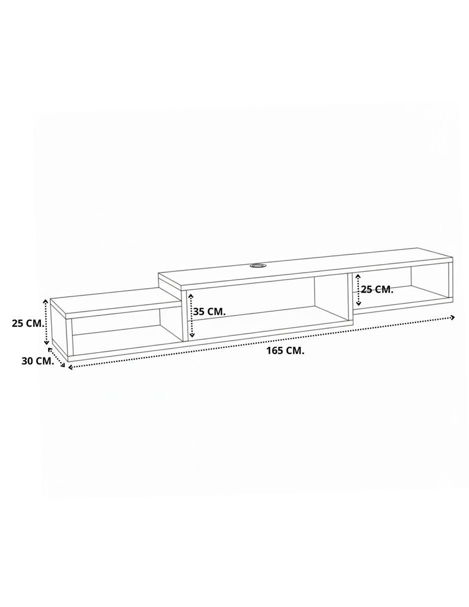 Mueble flotante para TV armable de melamina 5