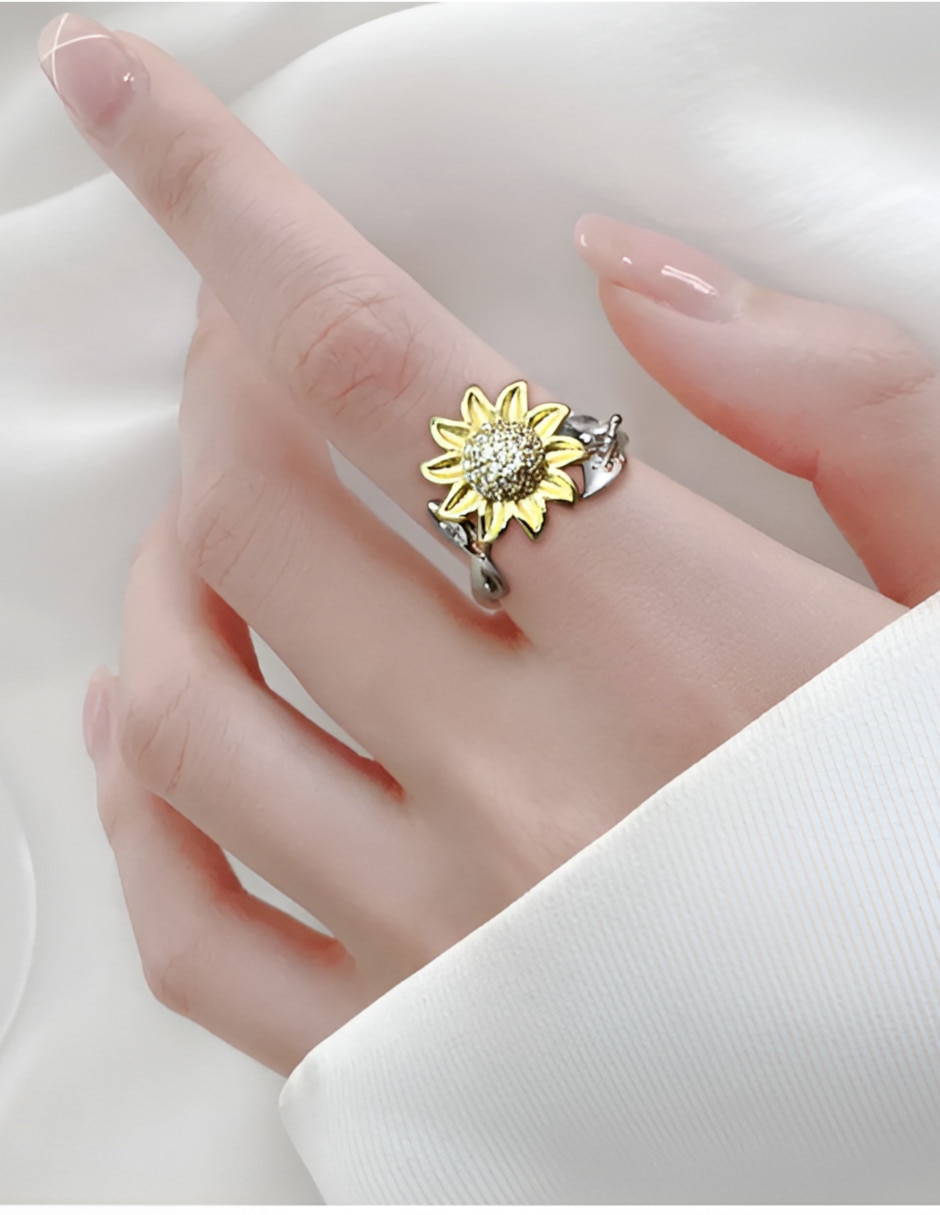 Anillo de flor Xtellar P 925 de Plata circonita