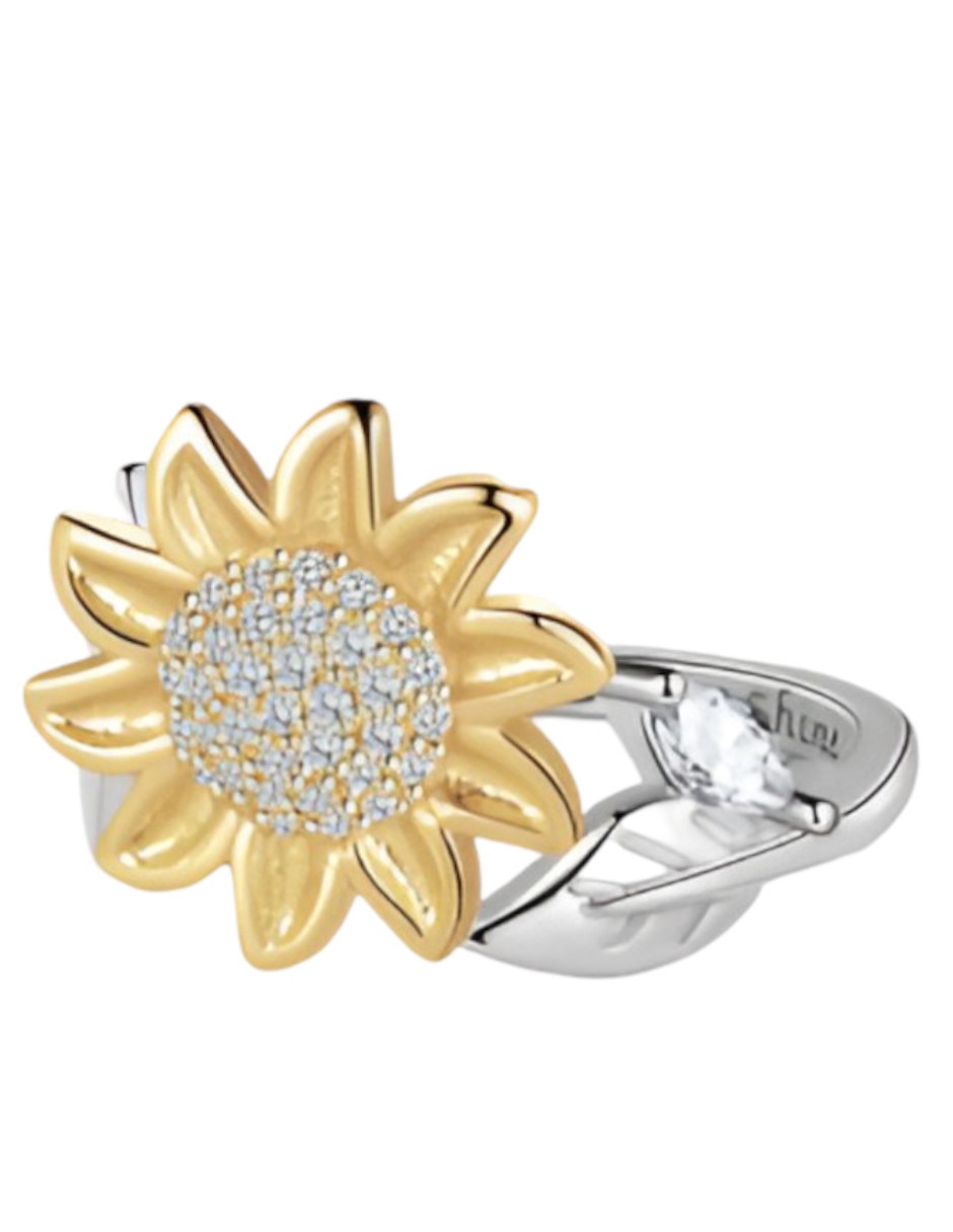 Anillo de flor Xtellar P 925 de Plata circonita