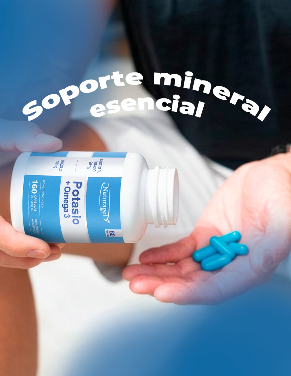 Citrato de Potasio + Omega 3 160 Cápsulas Naturagel