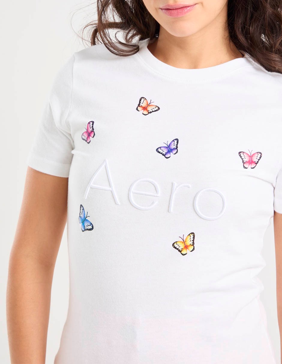 Playera manga corta Aero cuello redondo para mujer