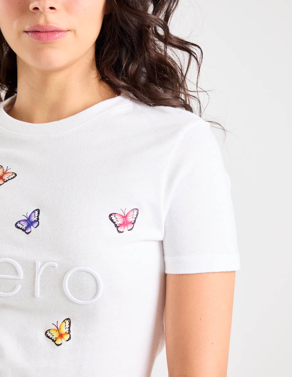 Playera manga corta Aero cuello redondo para mujer
