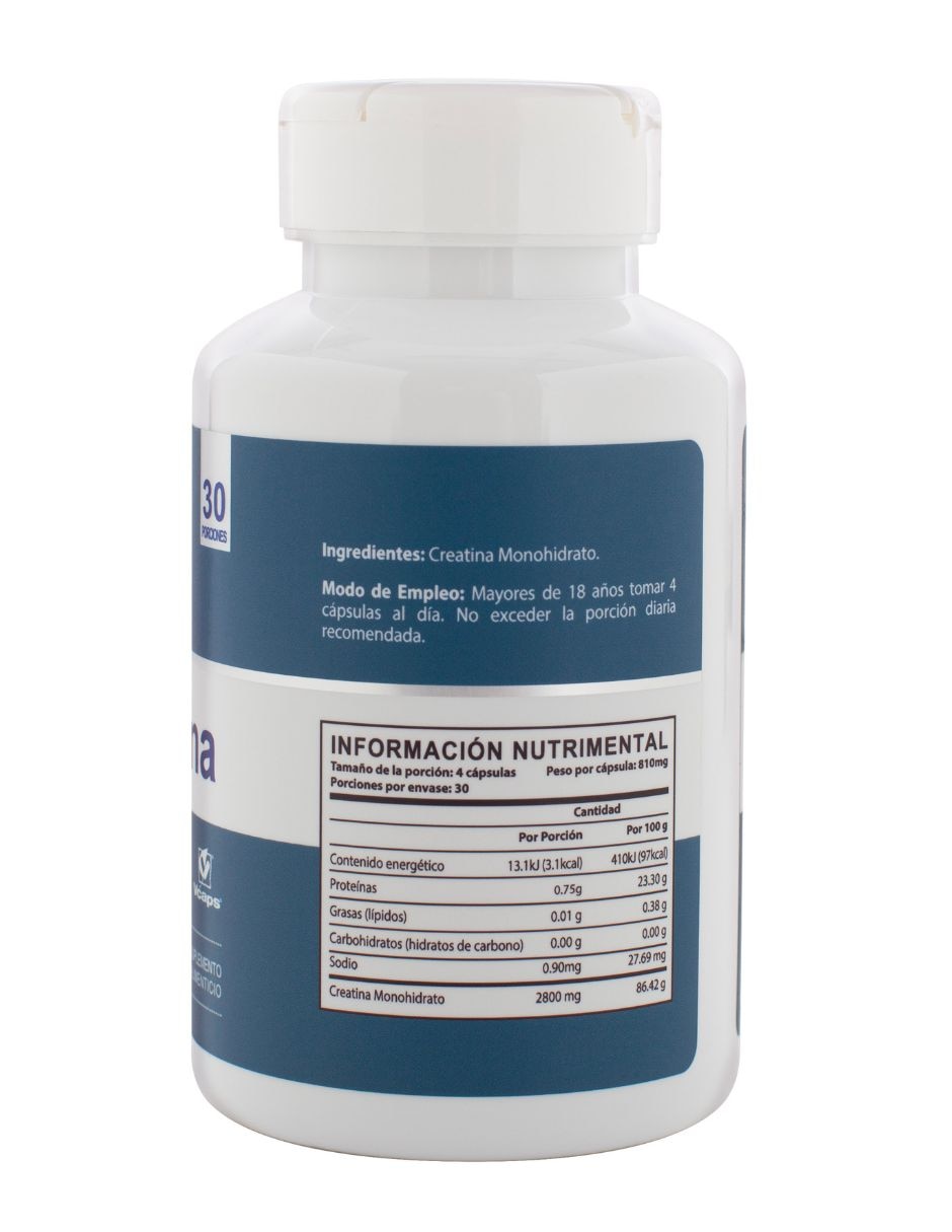 Creatina Monohidrato Naturagel de 120 cápsulas