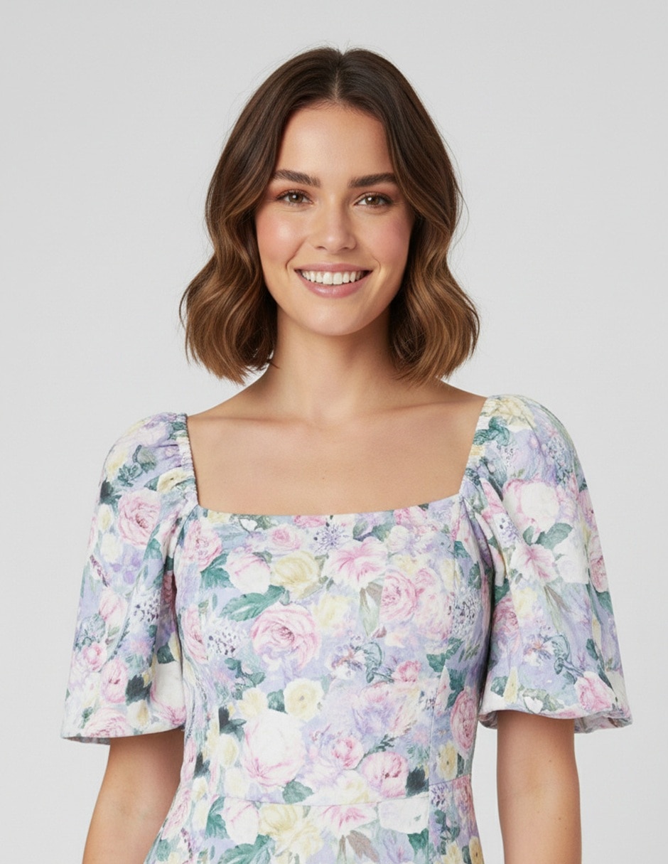 Vestido 17161194 floral poliéste 2
