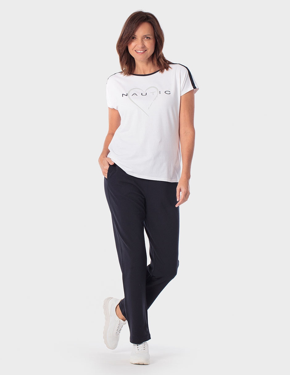 Playera manga corta cuello redondo para mujer 2