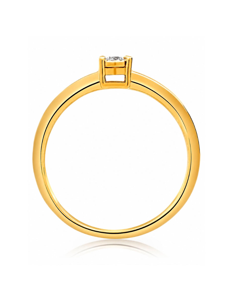 Anillo de diamante oro amarillo 14 k diamante