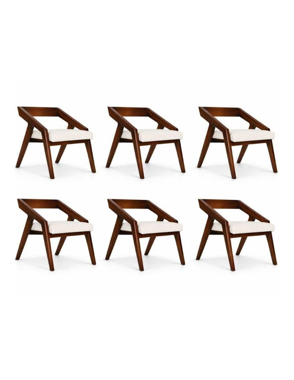 Set de sillas 6 piezas de madera pino