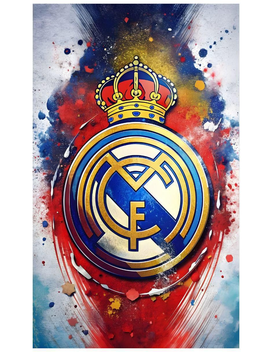 Cuadro decorativo generica fútbol escudo real madrid