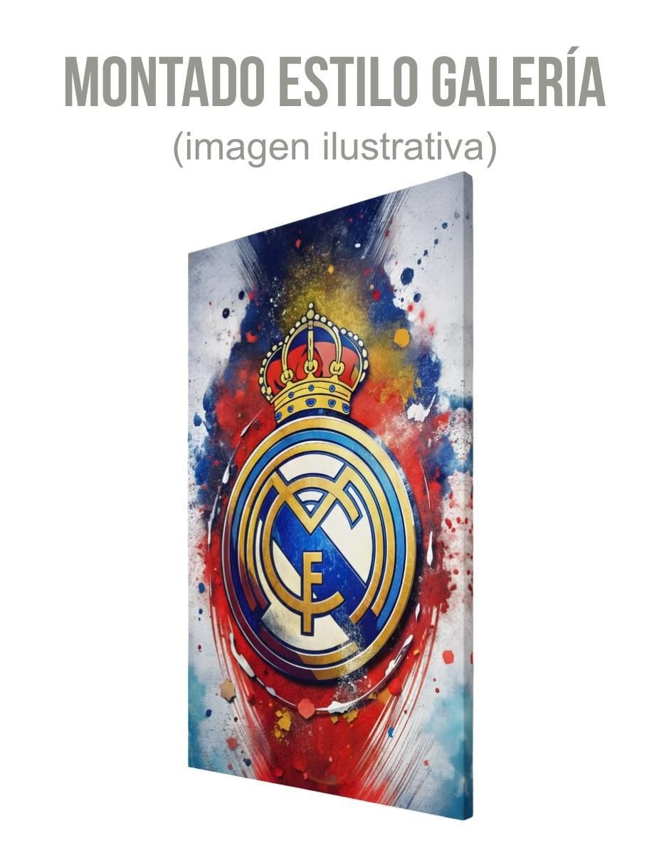 Cuadro decorativo generica fútbol escudo real madrid