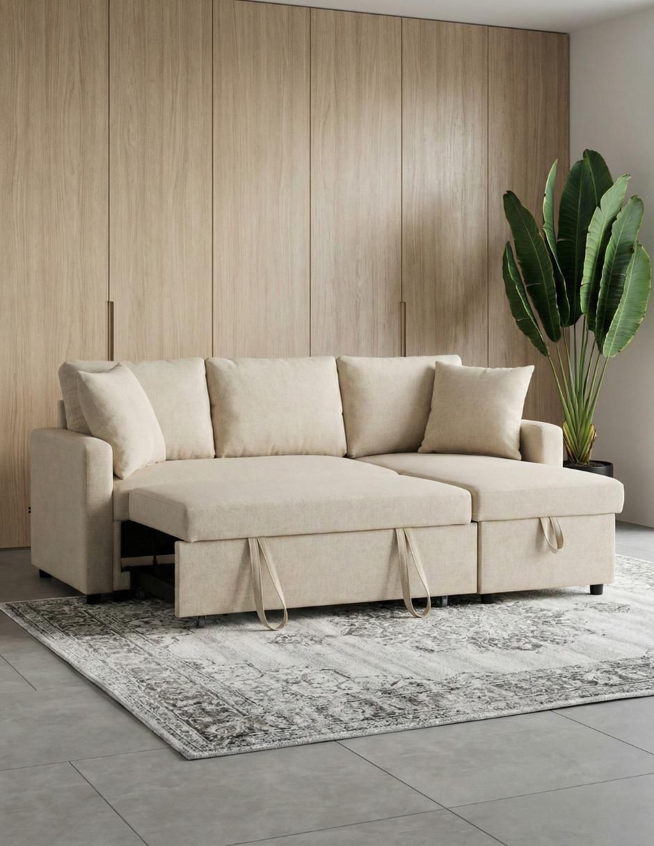 Sofá cama armable Segovia de madera pino 7
