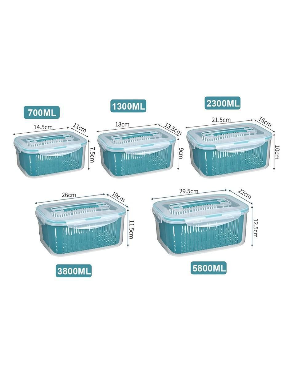 Organizador para refrigerador Güish de plástico 5 piezas 5