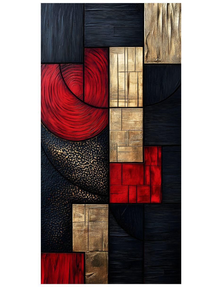 Cuadro decorativo geométrico texturas metálicas Cuadro decorativo geométrico texturas metálicas