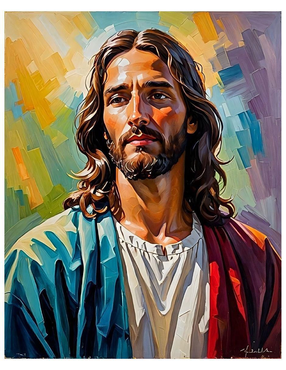 Cuadro Jesús Pop Art técnica impresión 1