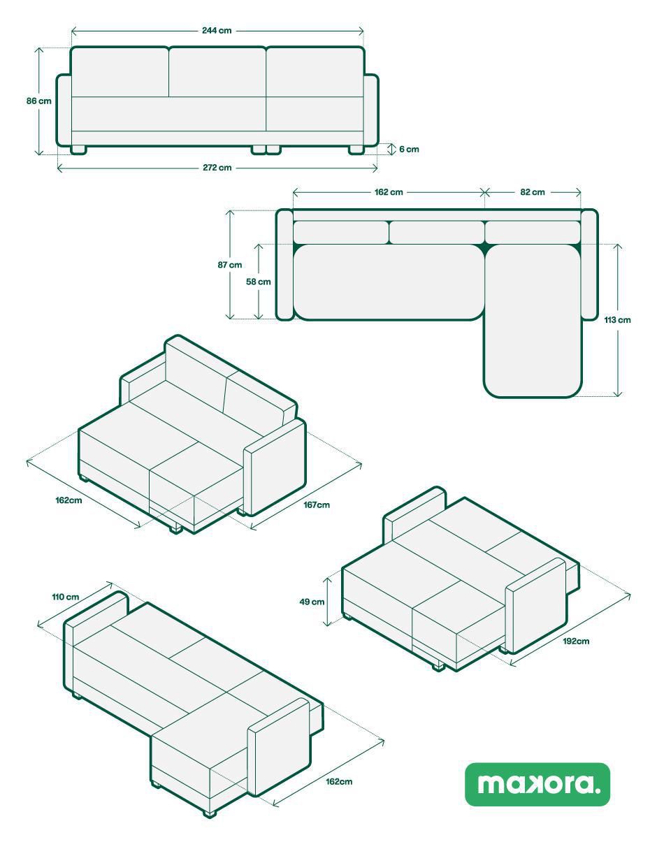 Sala modular Bennet de lino 10