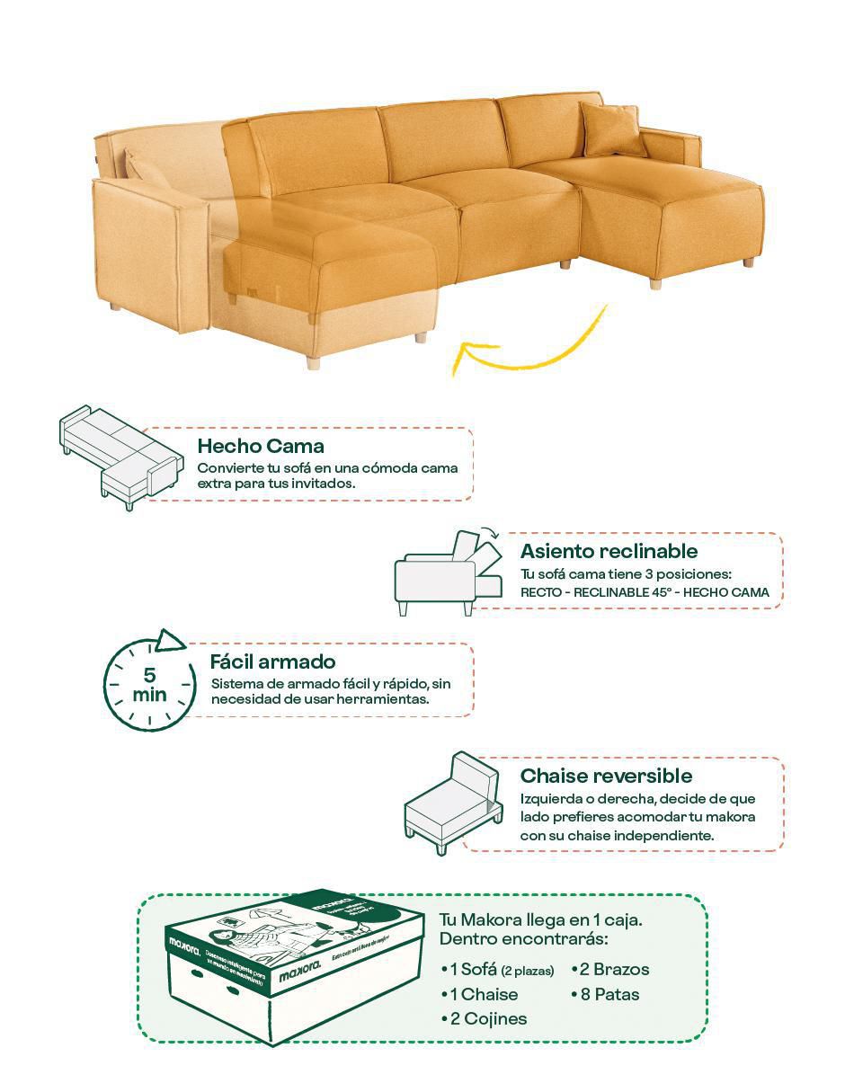 Sala modular Bennet de lino 8