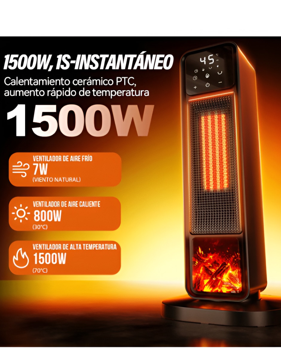 Calefactor torre eléctrico Xtellar de 110 V - 127 V