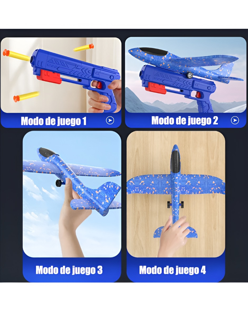 Pistola lanzadora con 2 aviones Xtellar juego recreativo unisex