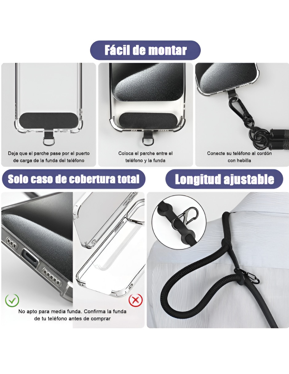 Correa celular ajustable 2 piezas 3