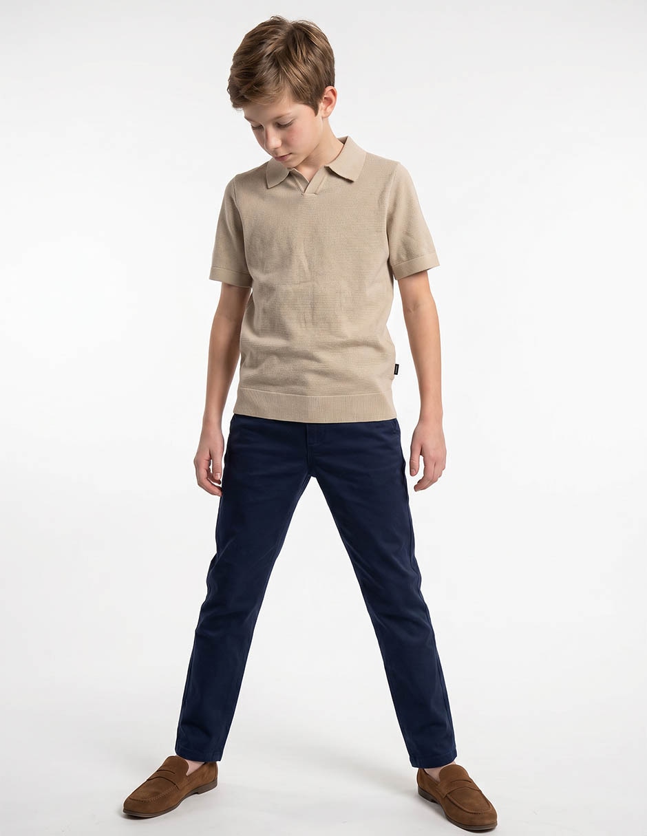 Playera tipo polo para niño
