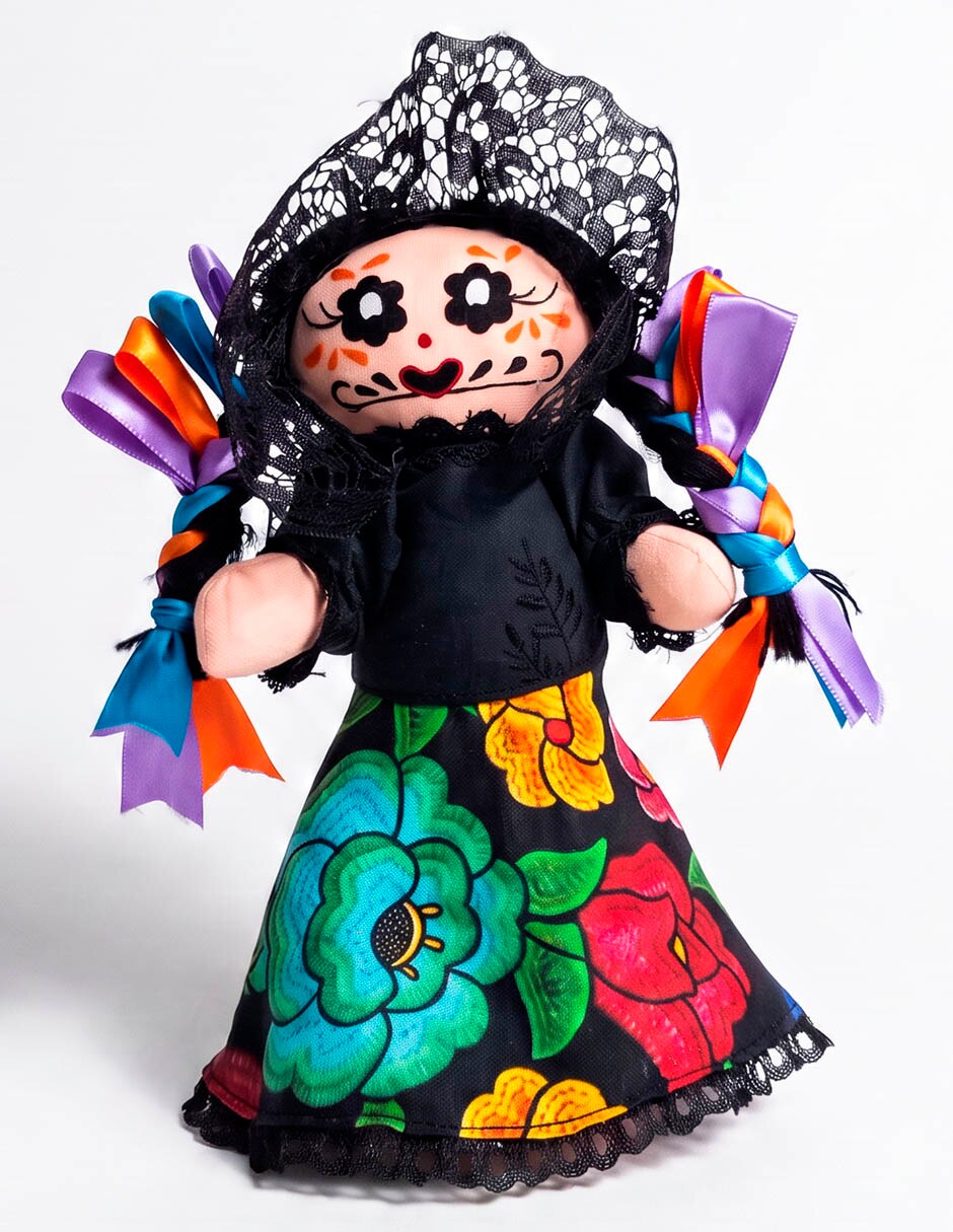 Figura decorativa Día de muertos Corazon Maria con forma de catrina