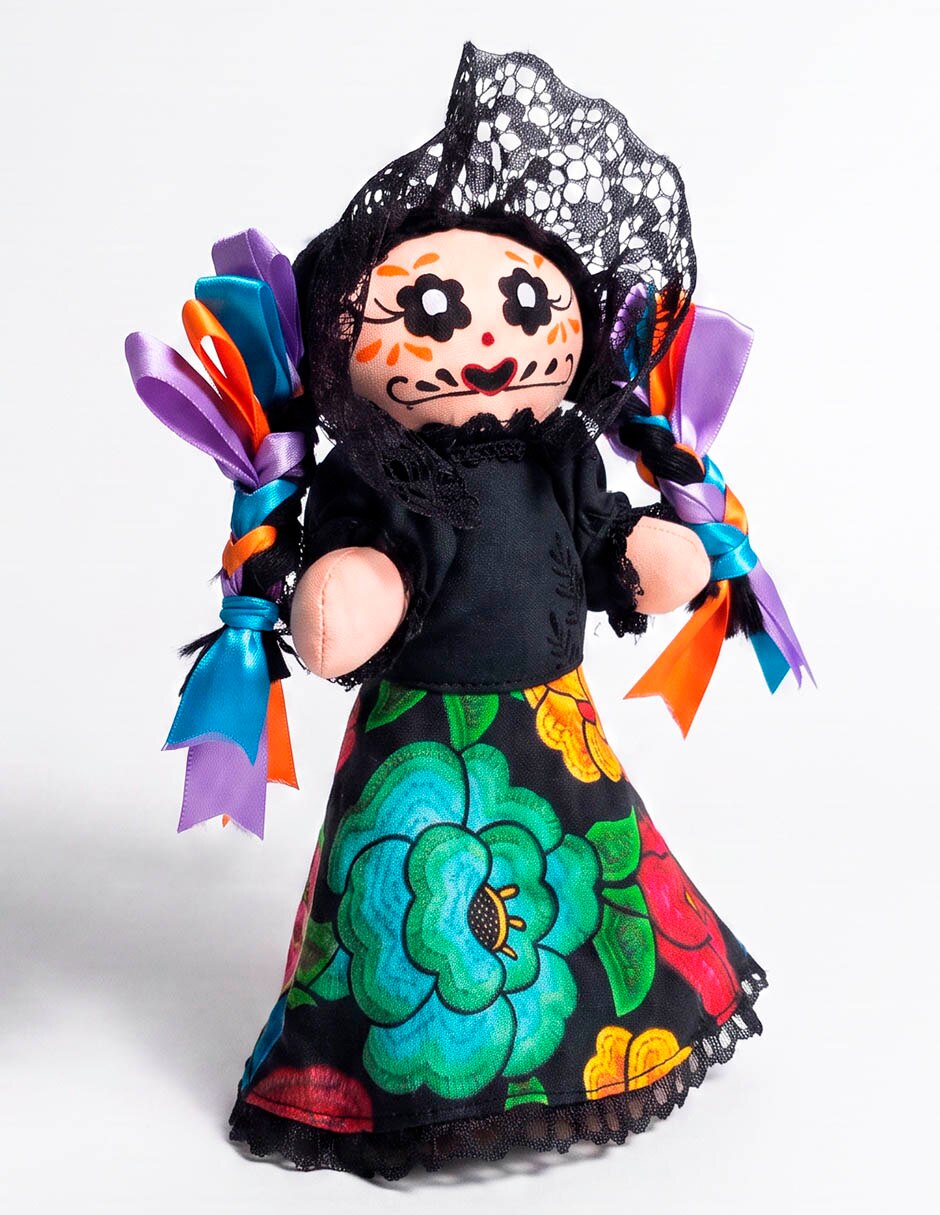 Figura decorativa Día de muertos Corazon Maria con forma de catrina