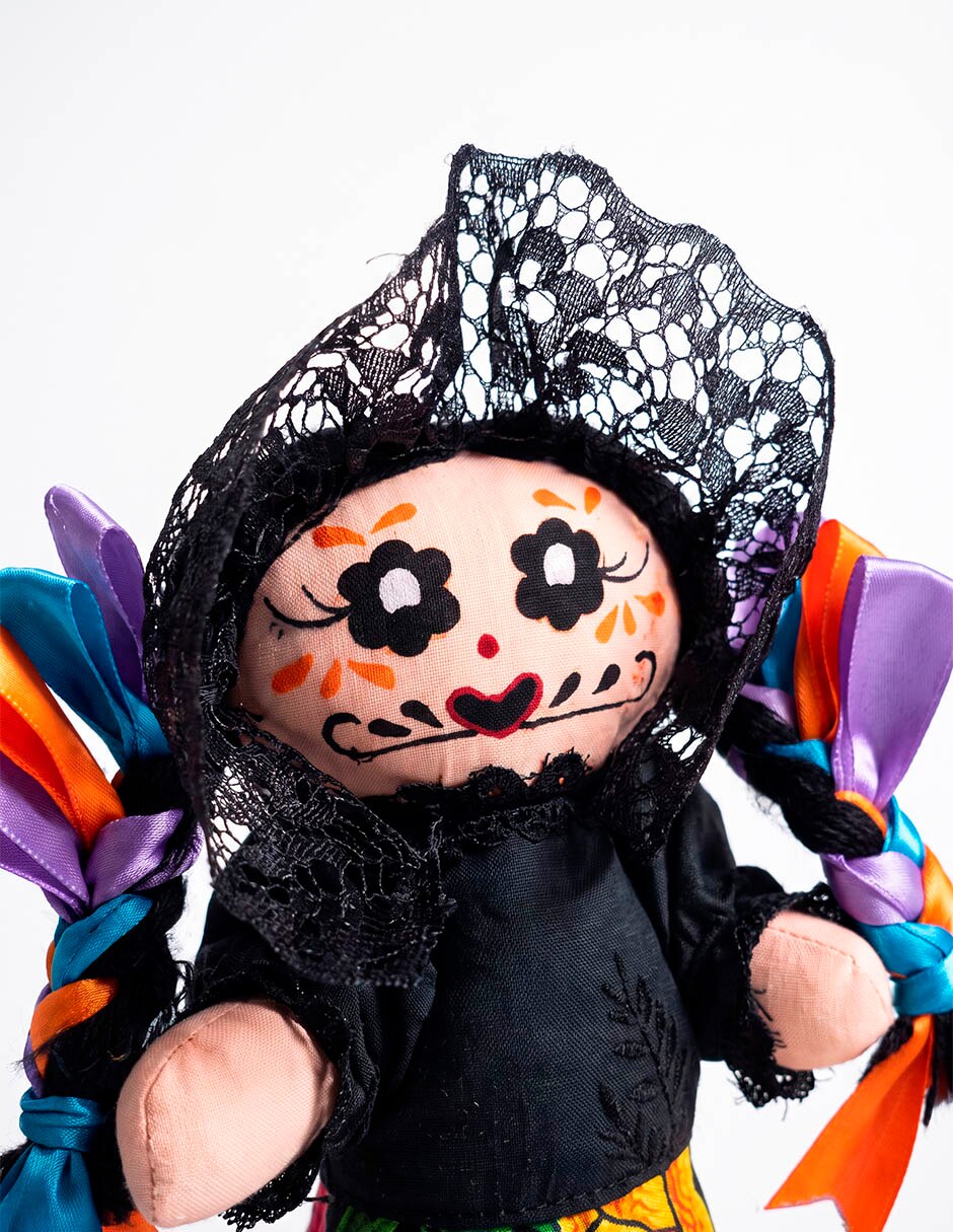 Figura decorativa Día de muertos Corazon Maria con forma de catrina