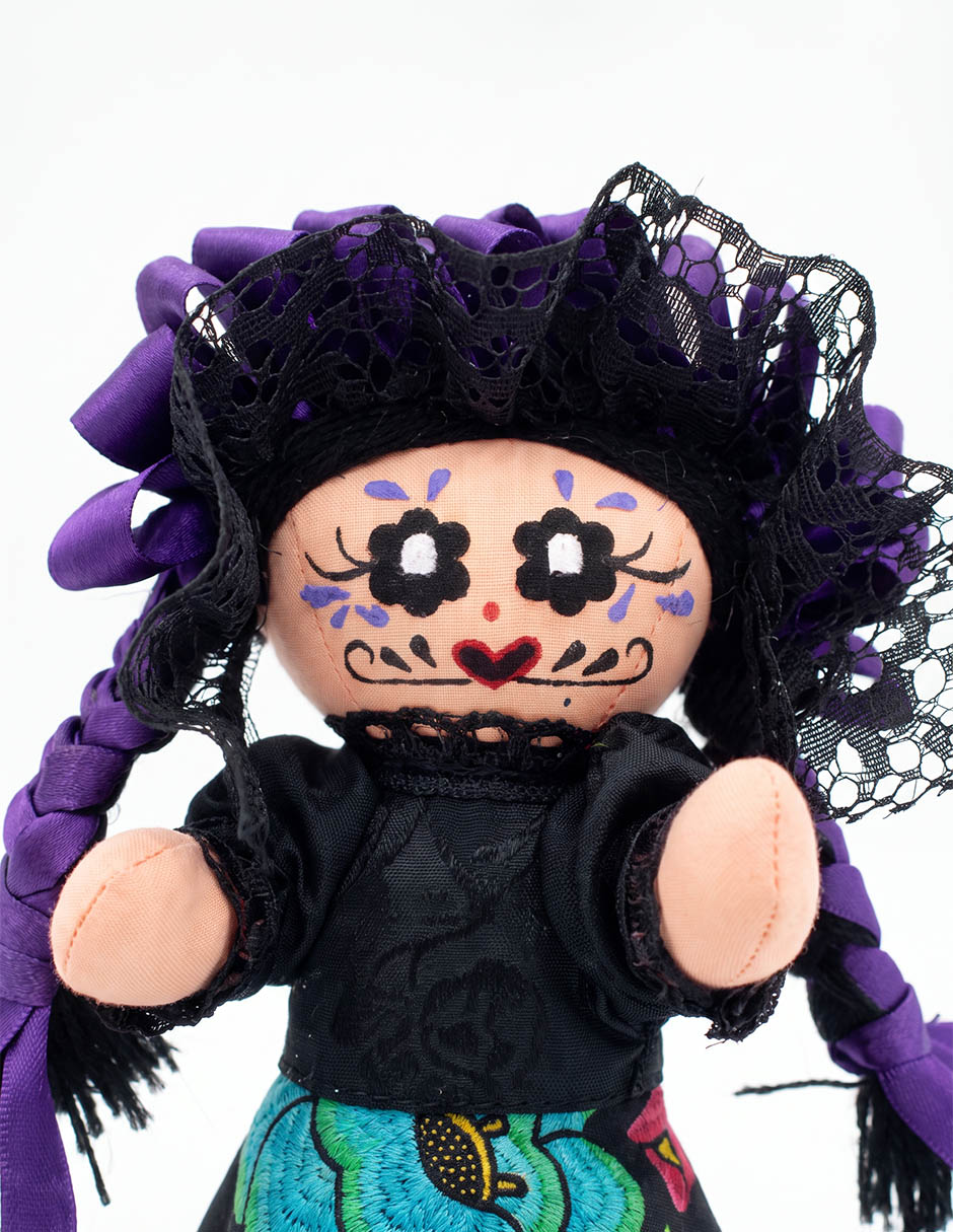 Figura decorativa Día de muertos Corazon Maria con forma de catrina