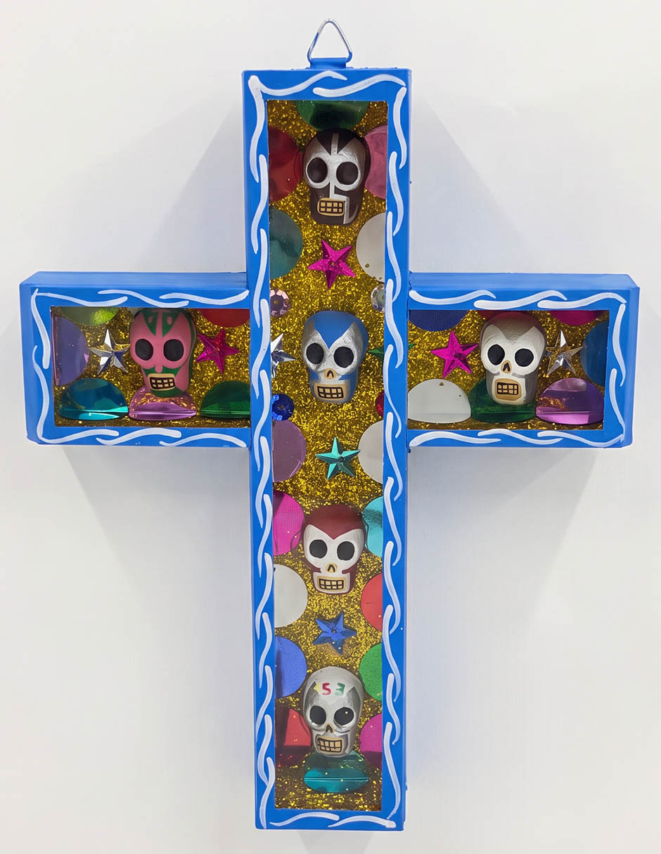 Figura decorativa Día de muertos con forma de cruz 1