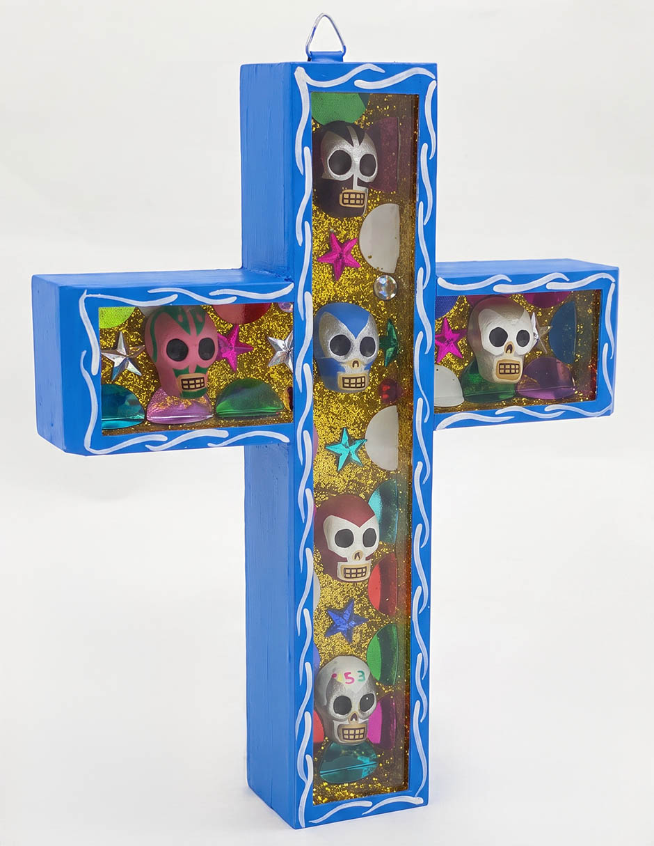 Figura decorativa Día de muertos con forma de cruz 2