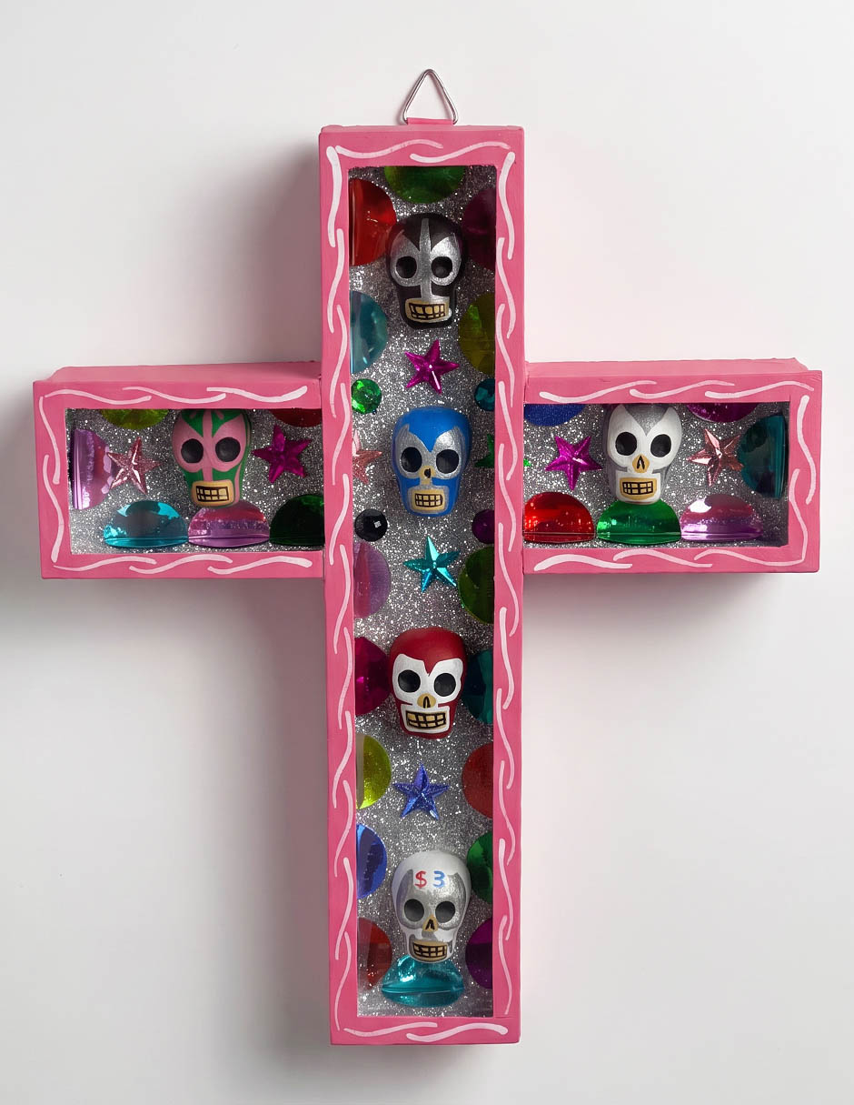 Figura decorativa Día de muerto con forma de cruz 1