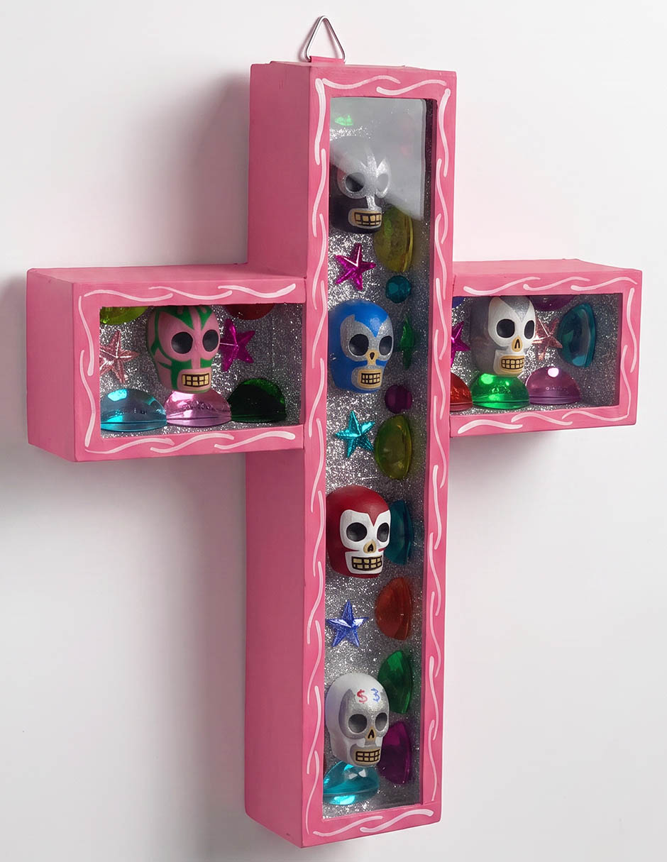 Figura decorativa Día de muerto con forma de cruz 2
