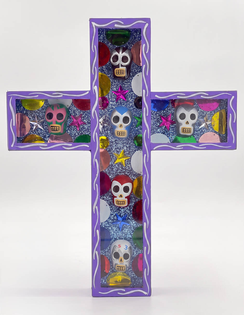 Figura decorativa Día de muertos con forma de cruz 1
