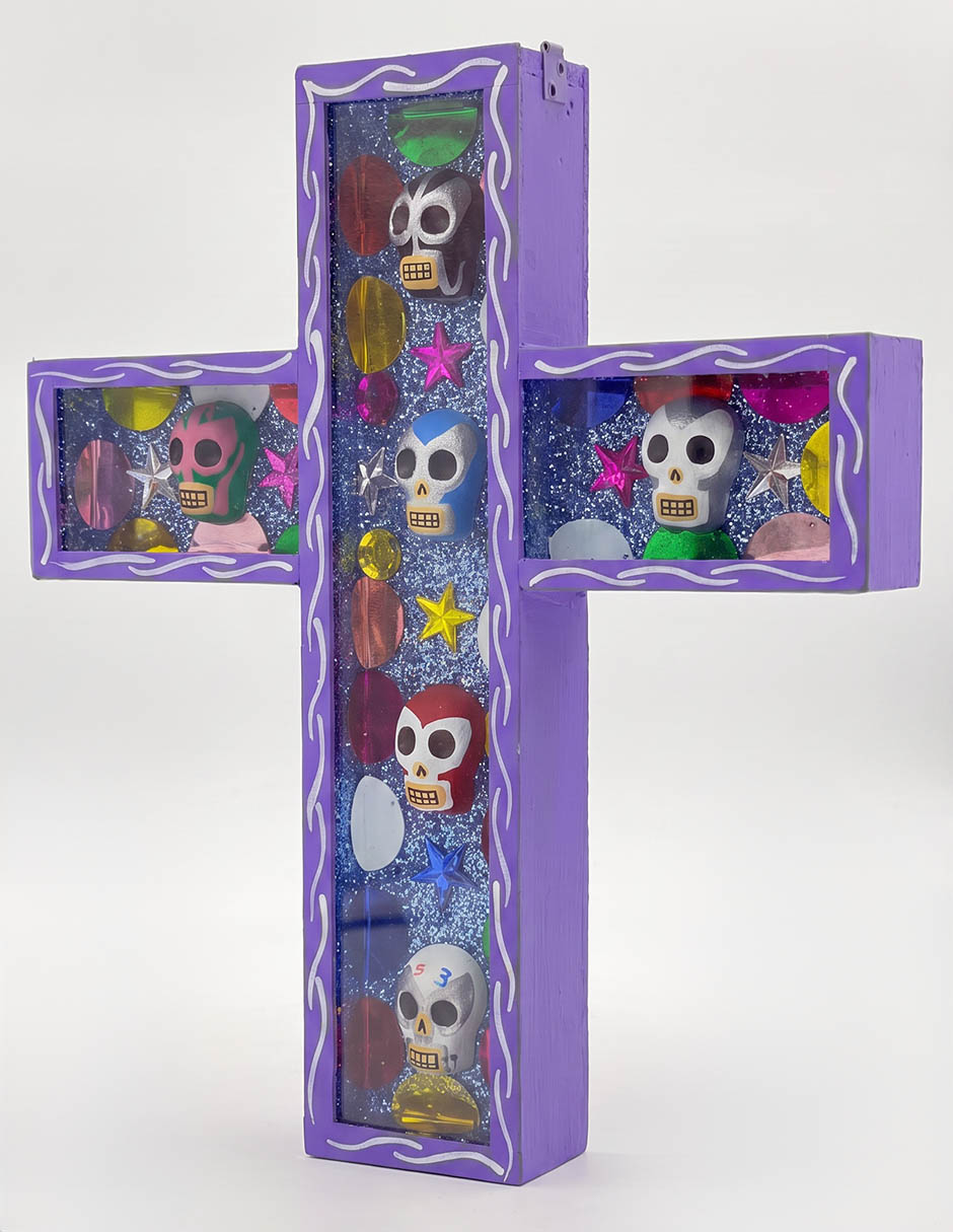 Figura decorativa Día de muertos con forma de cruz 2