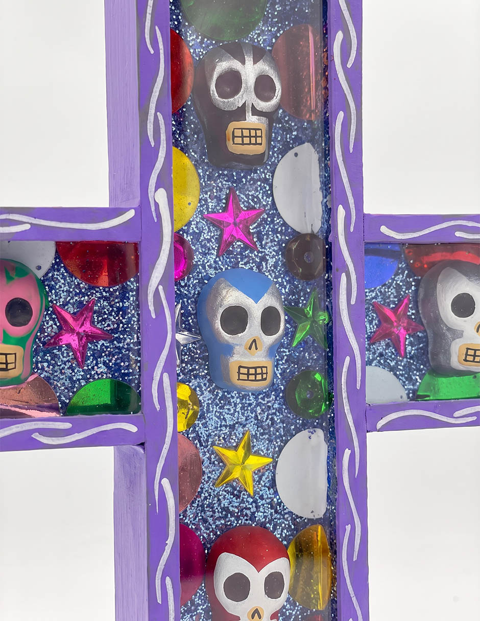 Figura decorativa Día de muertos con forma de cruz Figura decorativa Día de muertos con forma de cruz