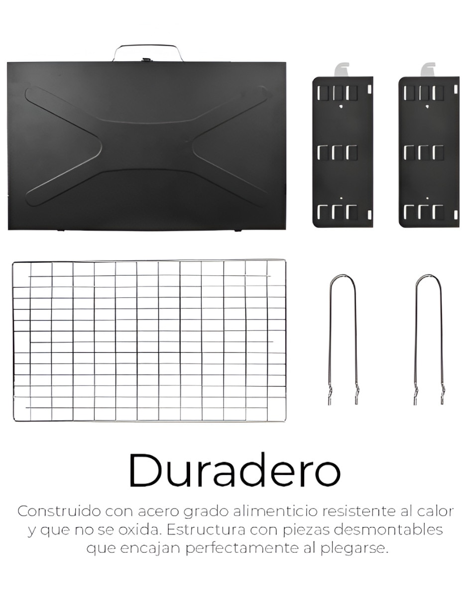 Asador carbón Xtellar de acero inoxidable