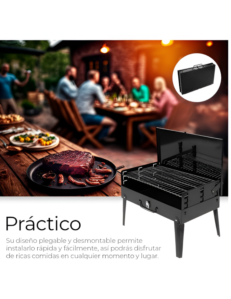 Asador carbón Xtellar de acero inoxidable