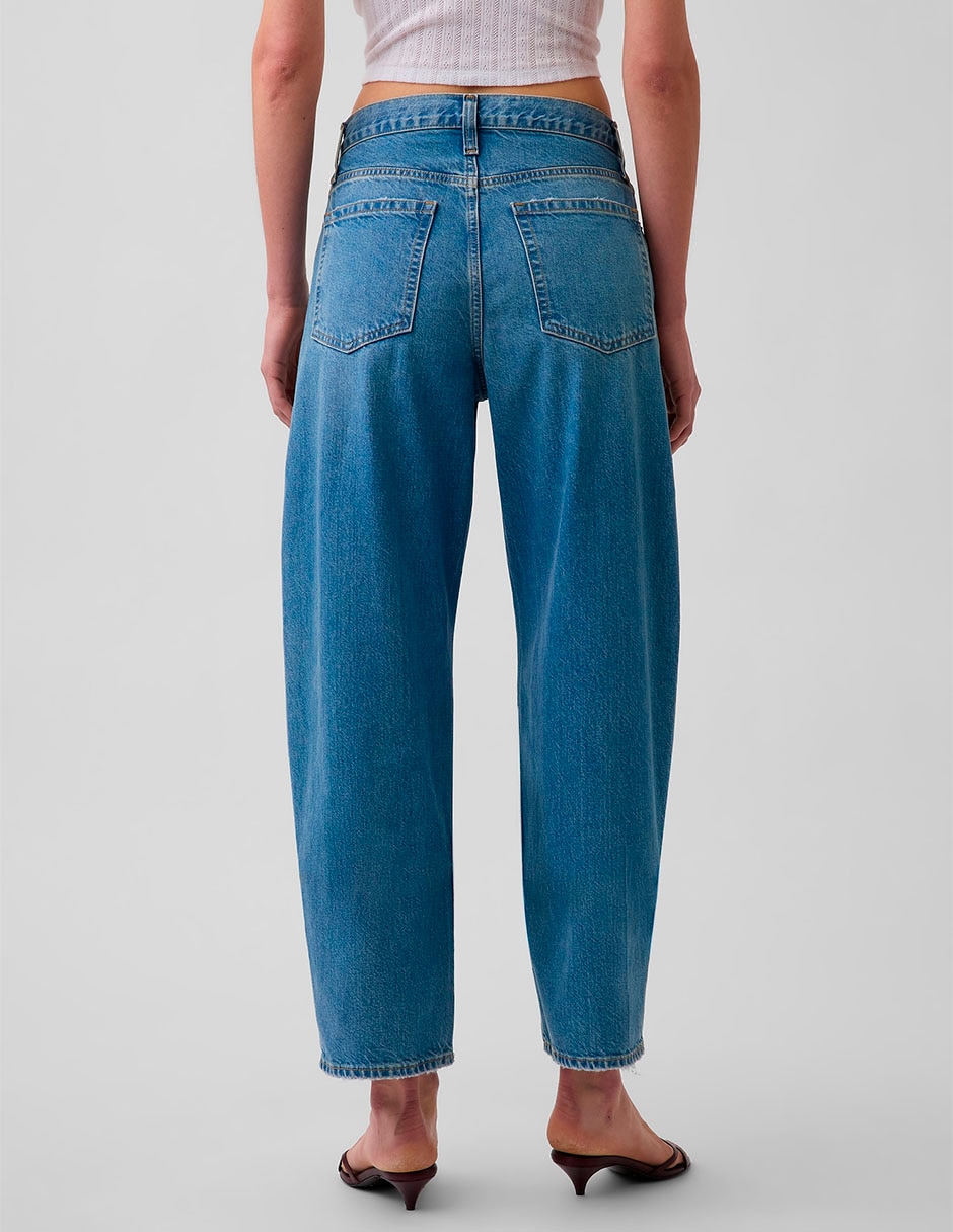 Jeans mom corte cintura para mujer