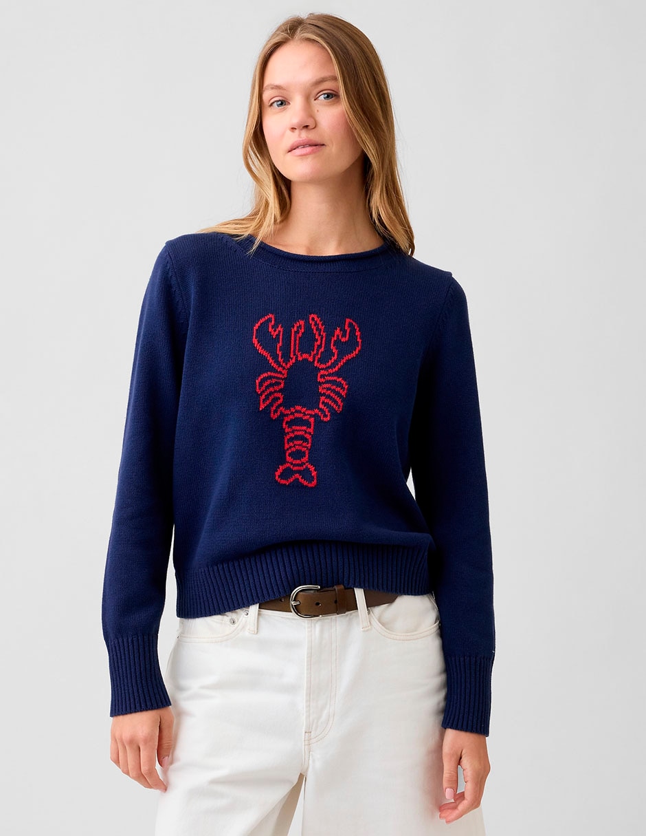 Suéter cuello redondo para mujer
