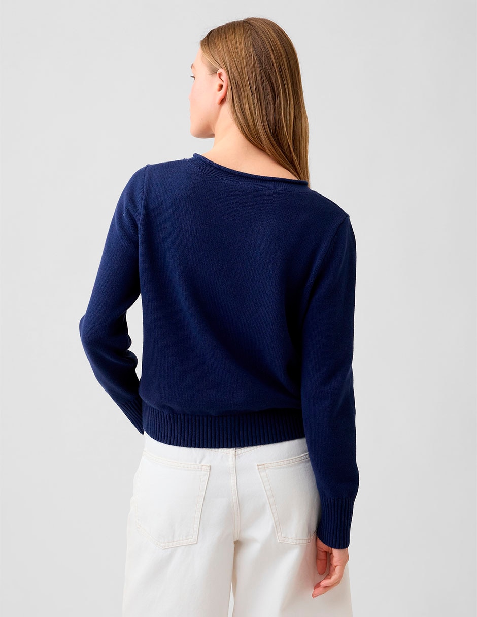 Suéter cuello redondo para mujer