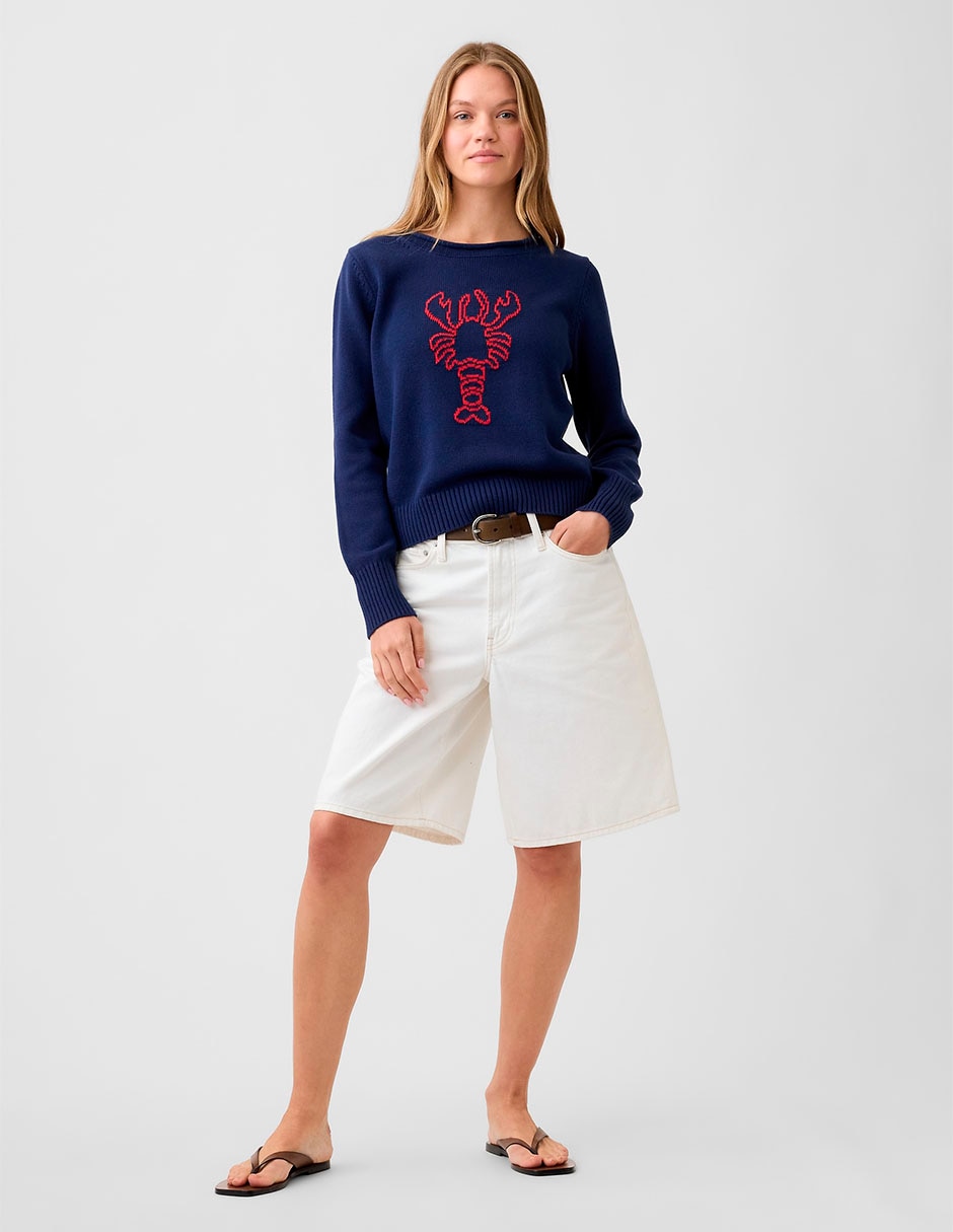 Suéter cuello redondo para mujer