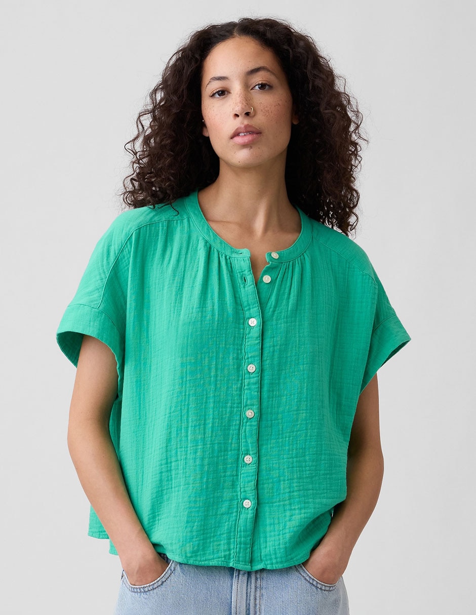 Blusa Manga Corta Para Mujer 1