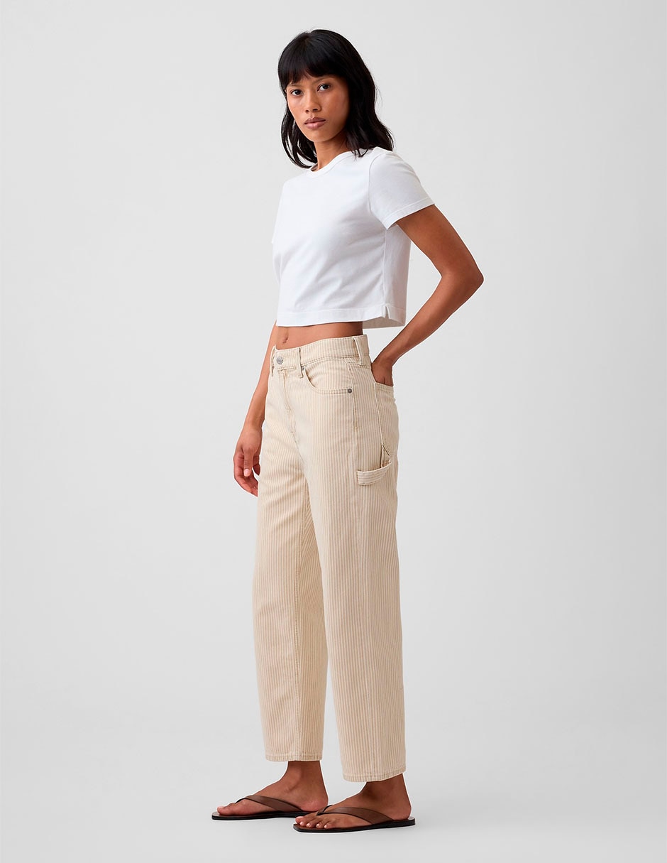 Jeans carpenter straight corte cintura para mujer