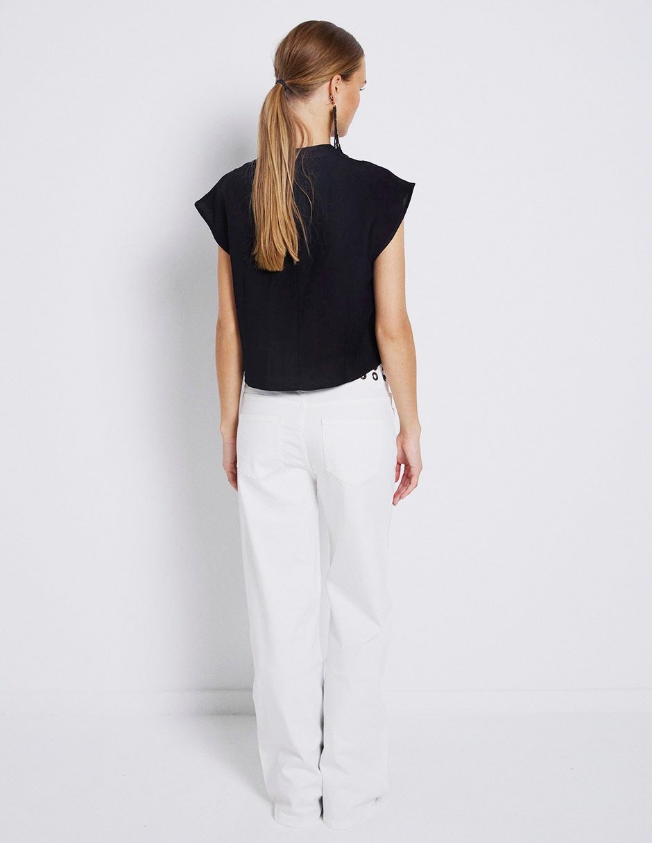 Blusa manga corta para mujer 7