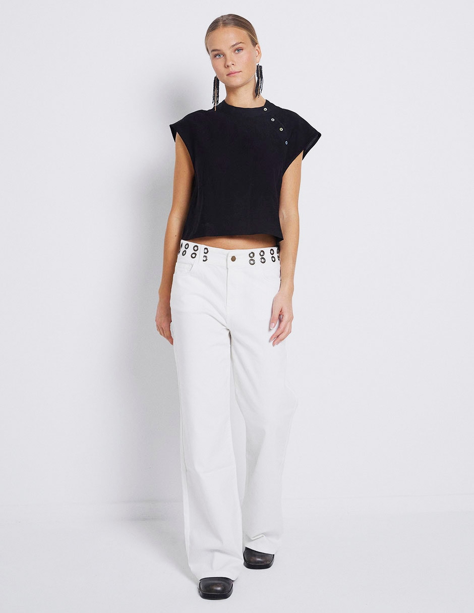 Blusa manga corta para mujer 8
