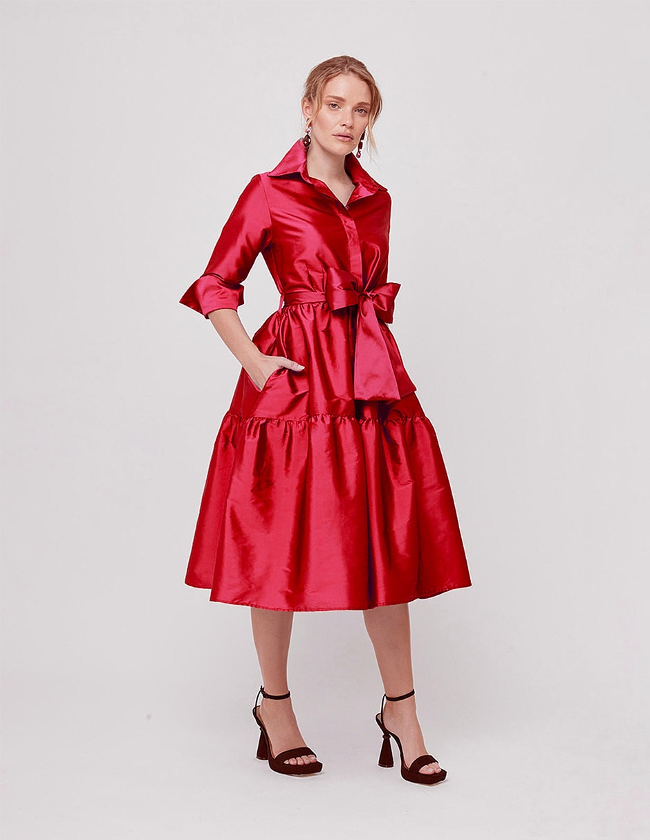 Vestido midi de fiesta Linea Pura