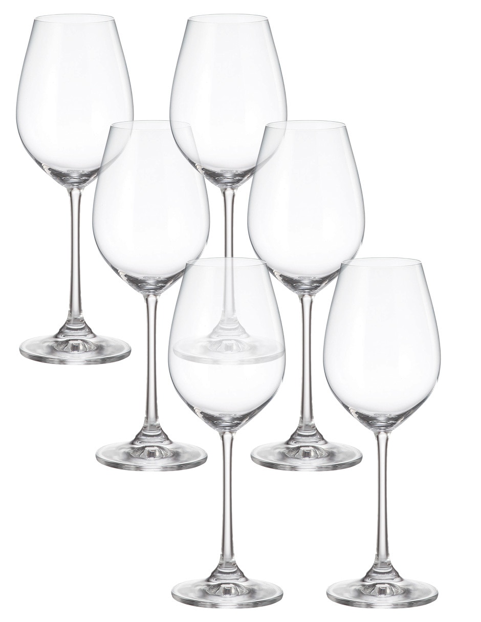 Set de copas para vino Bohemia Verona de vidrio 6 piezas 1