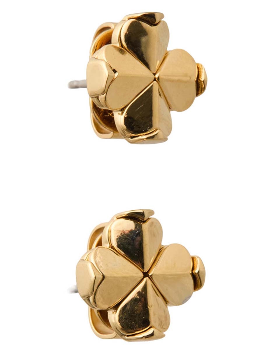 Aretes cortos de flor kte spade con acabado brillante 1