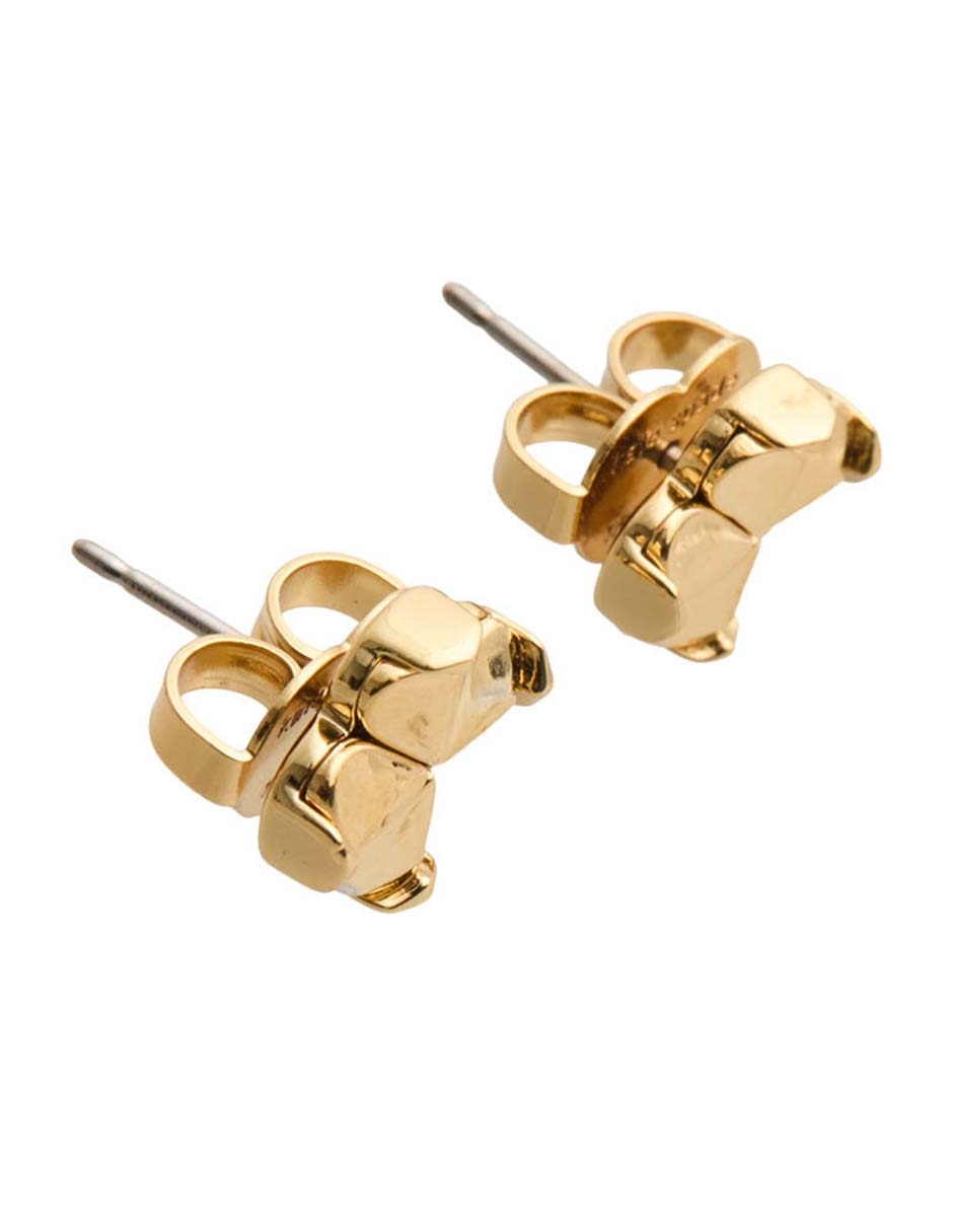 Aretes cortos de flor kte spade con acabado brillante 2